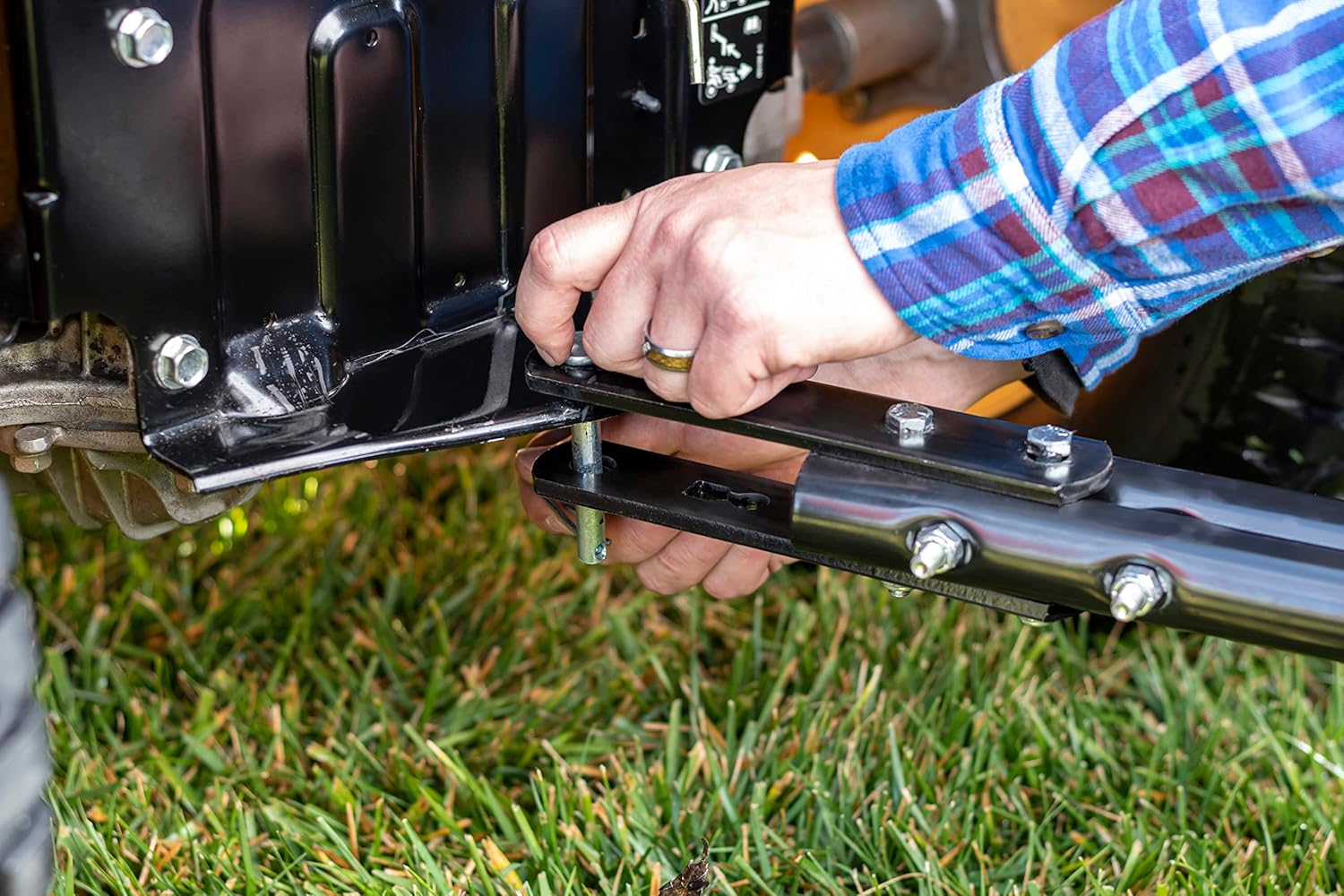 18" x 48" Tow Behind Poly Lawn Roller 550 lbs Weight with Water, Poly Drum and Steel Frame, with Plug. Designed for Lawn and Garden Tractors