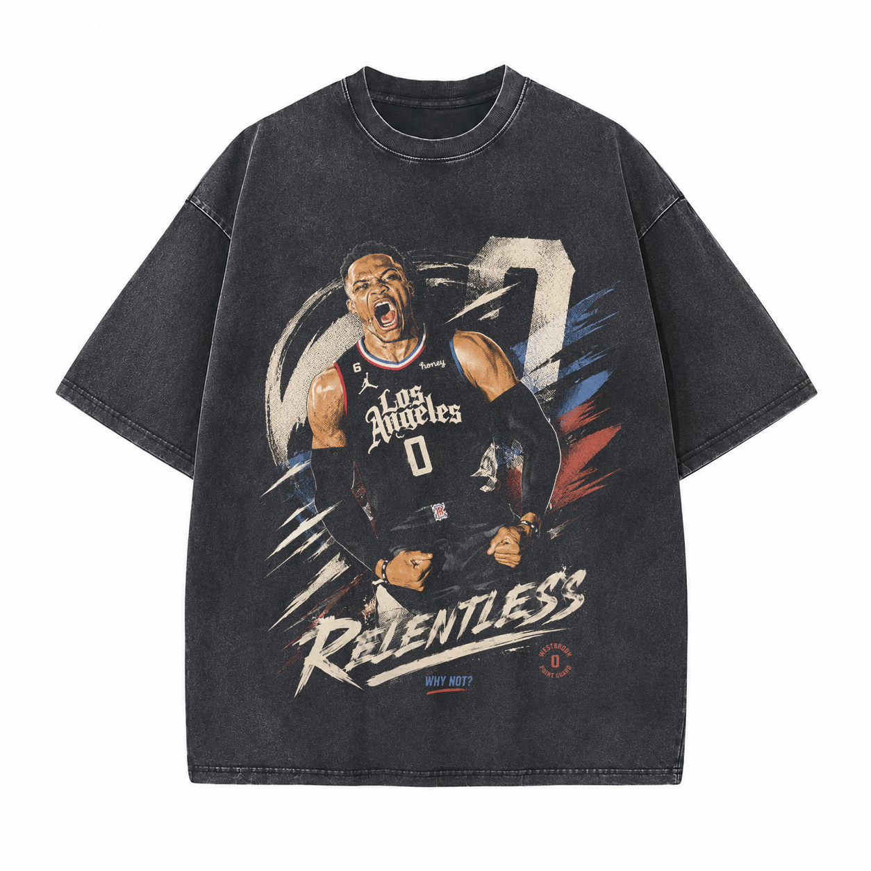 Vintage Basketball Star Graphic Printed Unisex Washed T-Shirt