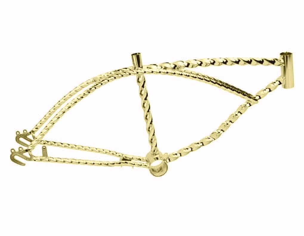 20" Twisted Lowrider Frame Gold