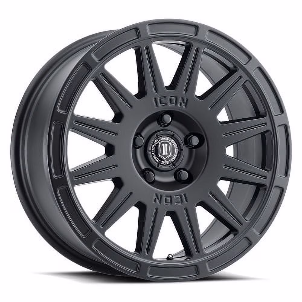 ICON Alloys Ricochet, Satin Black, 17 x 8 / 5 x 4.5, 38mm Offset, 6" BS - image 1