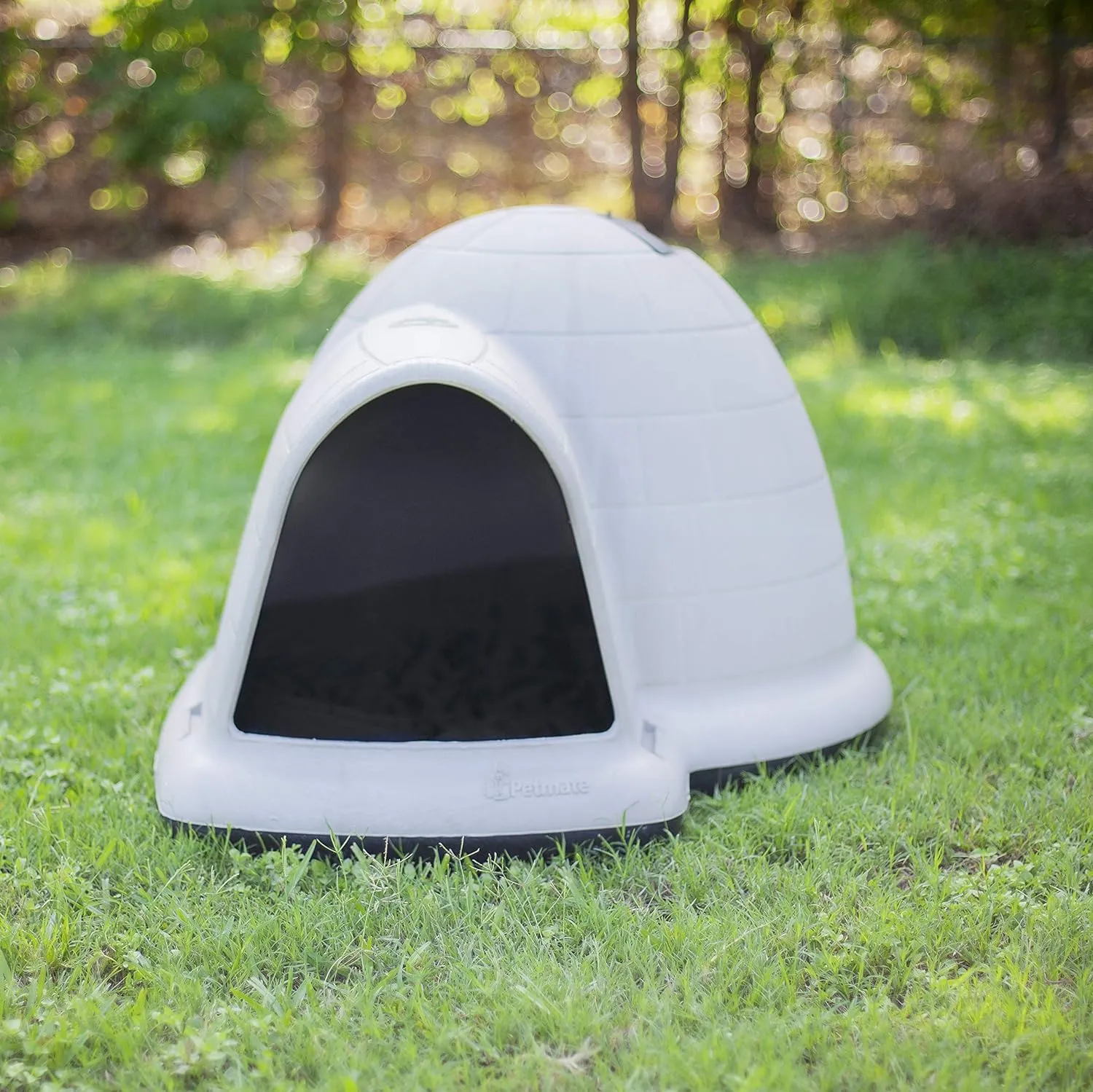 Petmate Indigo Dog House (Igloo Dog House. Made in USA with 90% Recycled Materials. All-Weather Protection Pet