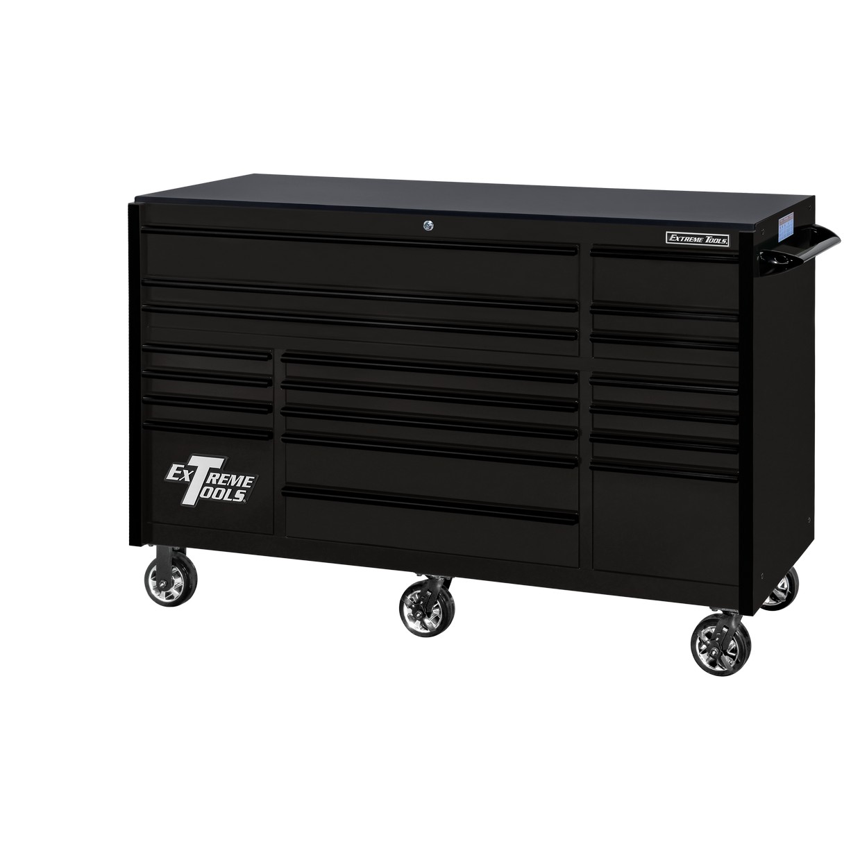 Extreme Tools 72″ x 30″, 19 Drawer Roller Cabinet with 250 lbs. drawer slides, RX 250 Series