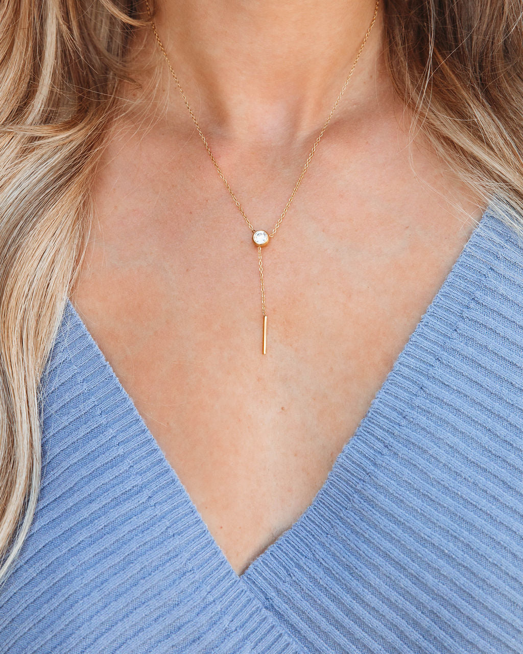 Trinity Lariat Necklace - Gold - Se7enfashion