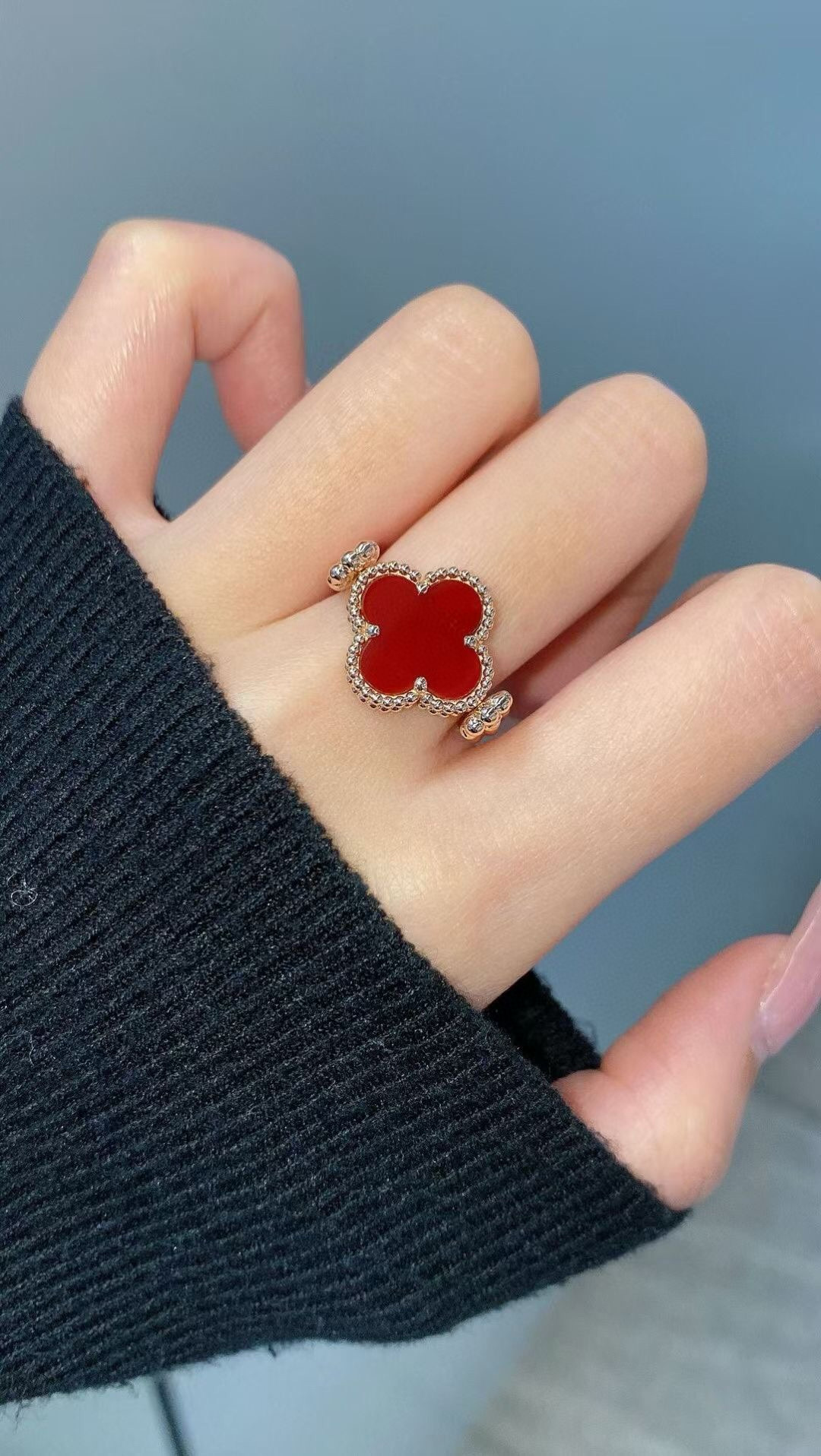 VCA Vintage Alhambra Reversible Ring - Original Replica Club