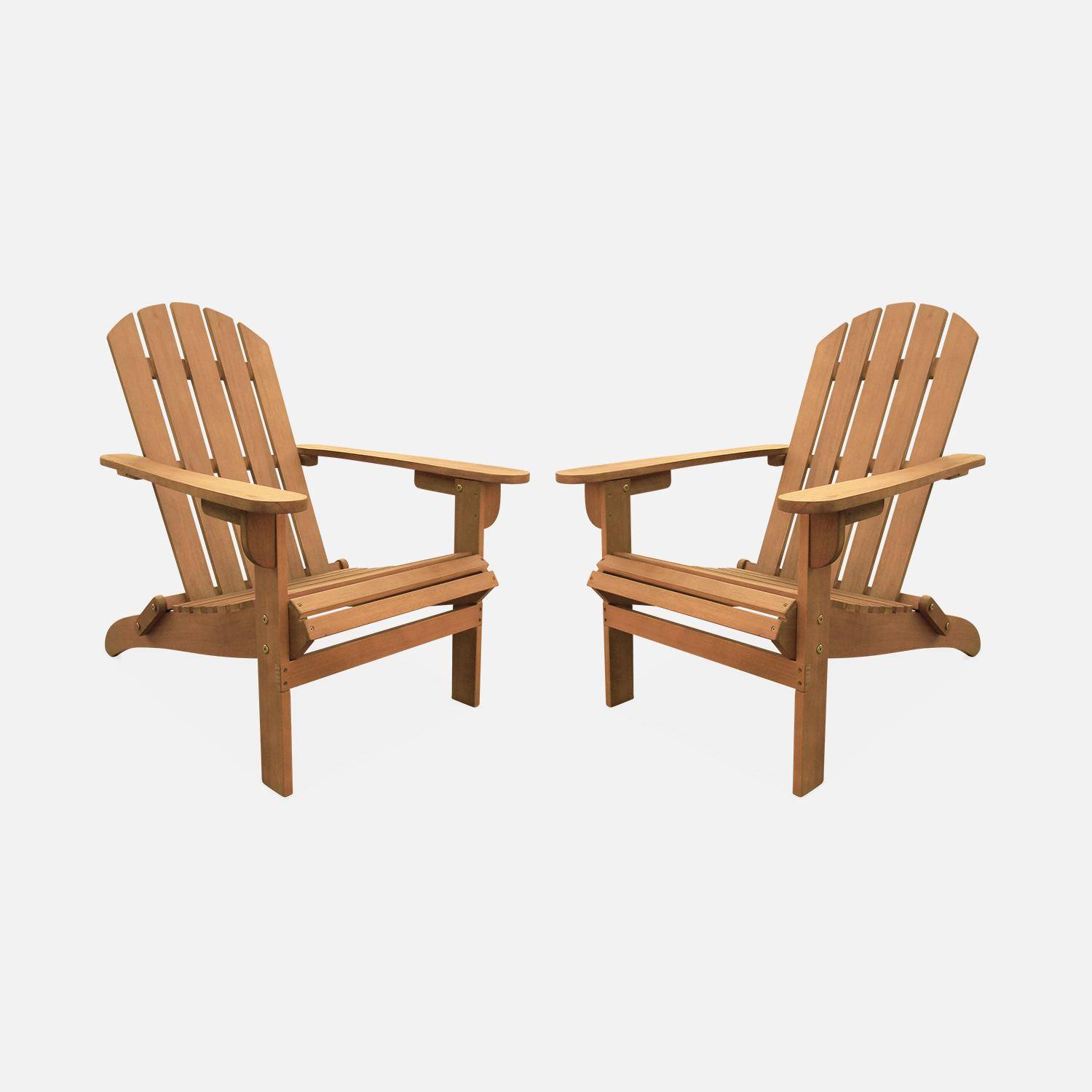 Adirondack Salamanca x2 - Sillón de jardín de madera, set de 2
