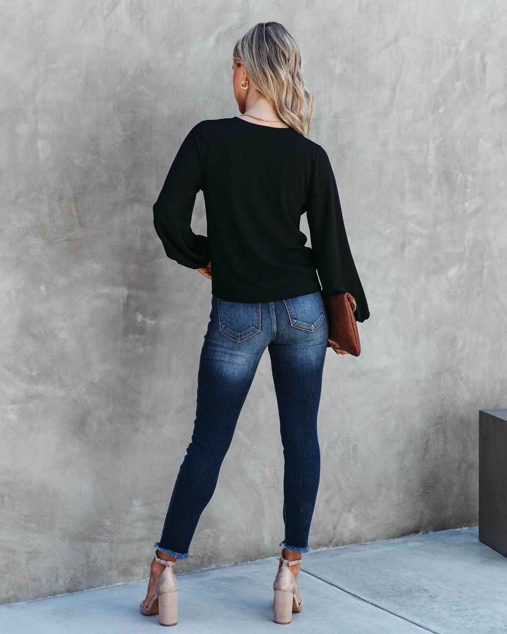 City Dreams Twisted Drape Top - Black - SALE - Se7enfashion
