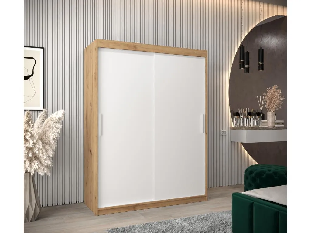 Armario Nidovia puertas correderas 200/150/62 2 puertas artisan/blanco wmh3525821