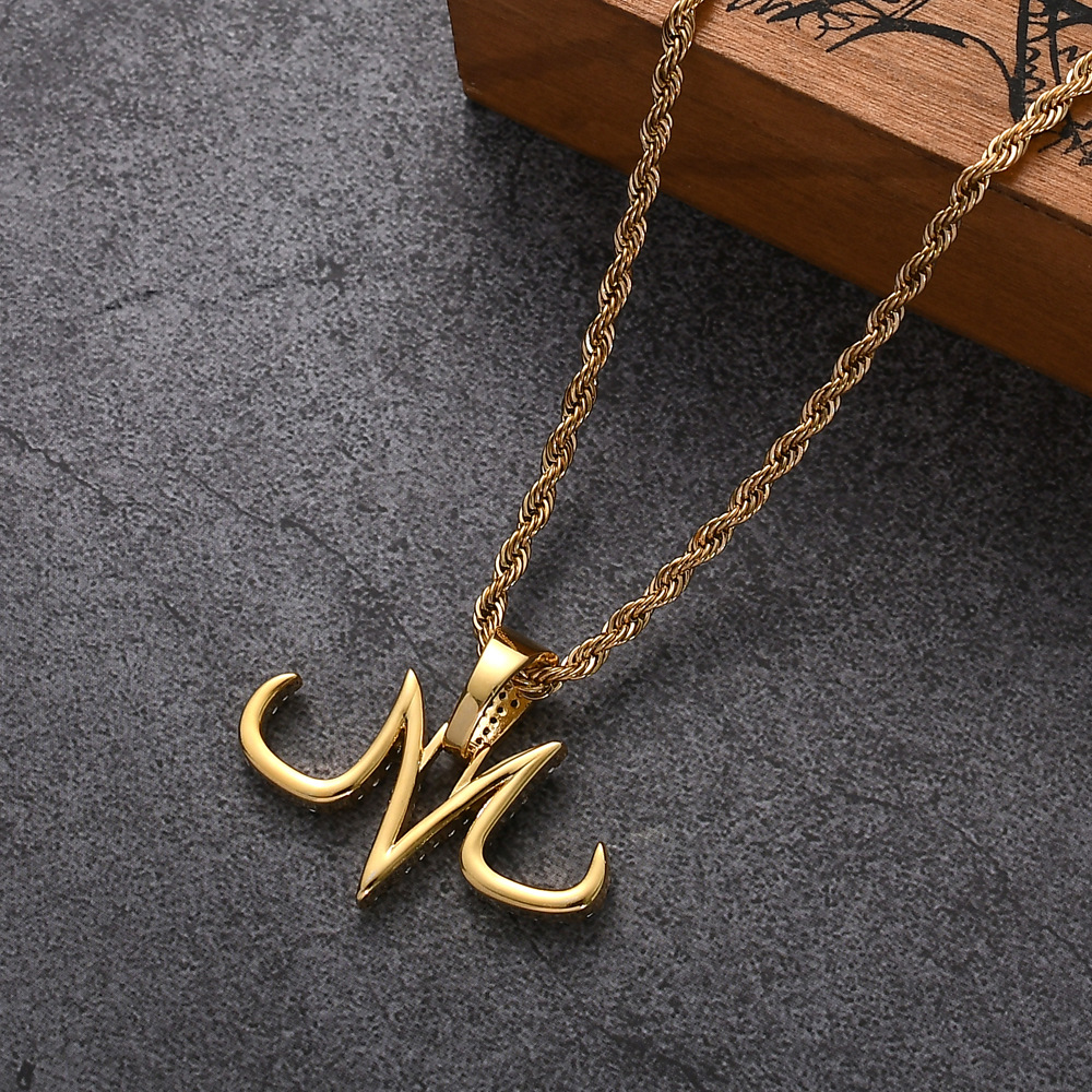 Unisex Anime-related Letter M Necklace TeeThreads Sustain the Scene with Custom Apparel