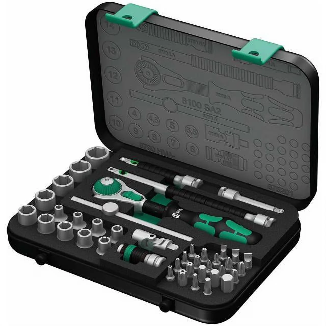 Wera Metric 1/4 in Drive Speed Ratchet Set, 42-Piece - Zyklop