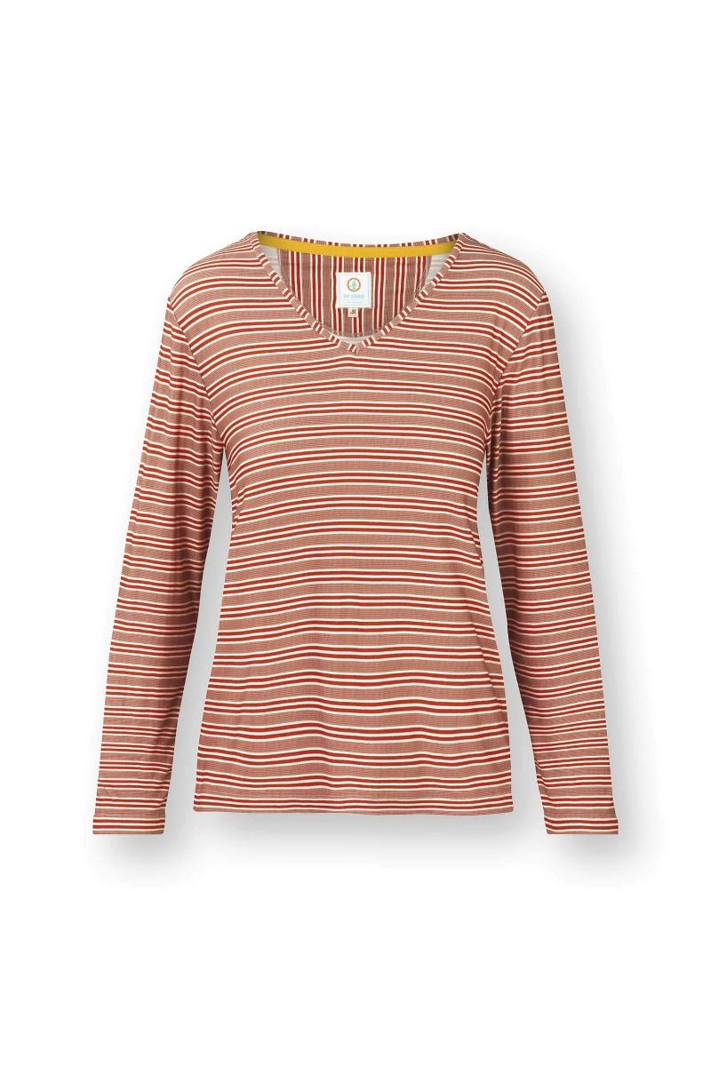 Trice Long Sleeve Top Kente Stripe Pink