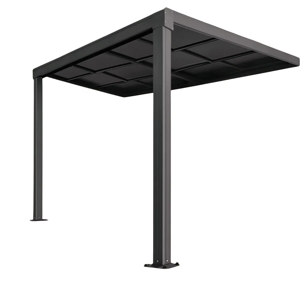 Cenador de jardín de aluminio,12 m²,antracita - JrbAvEJ233sR