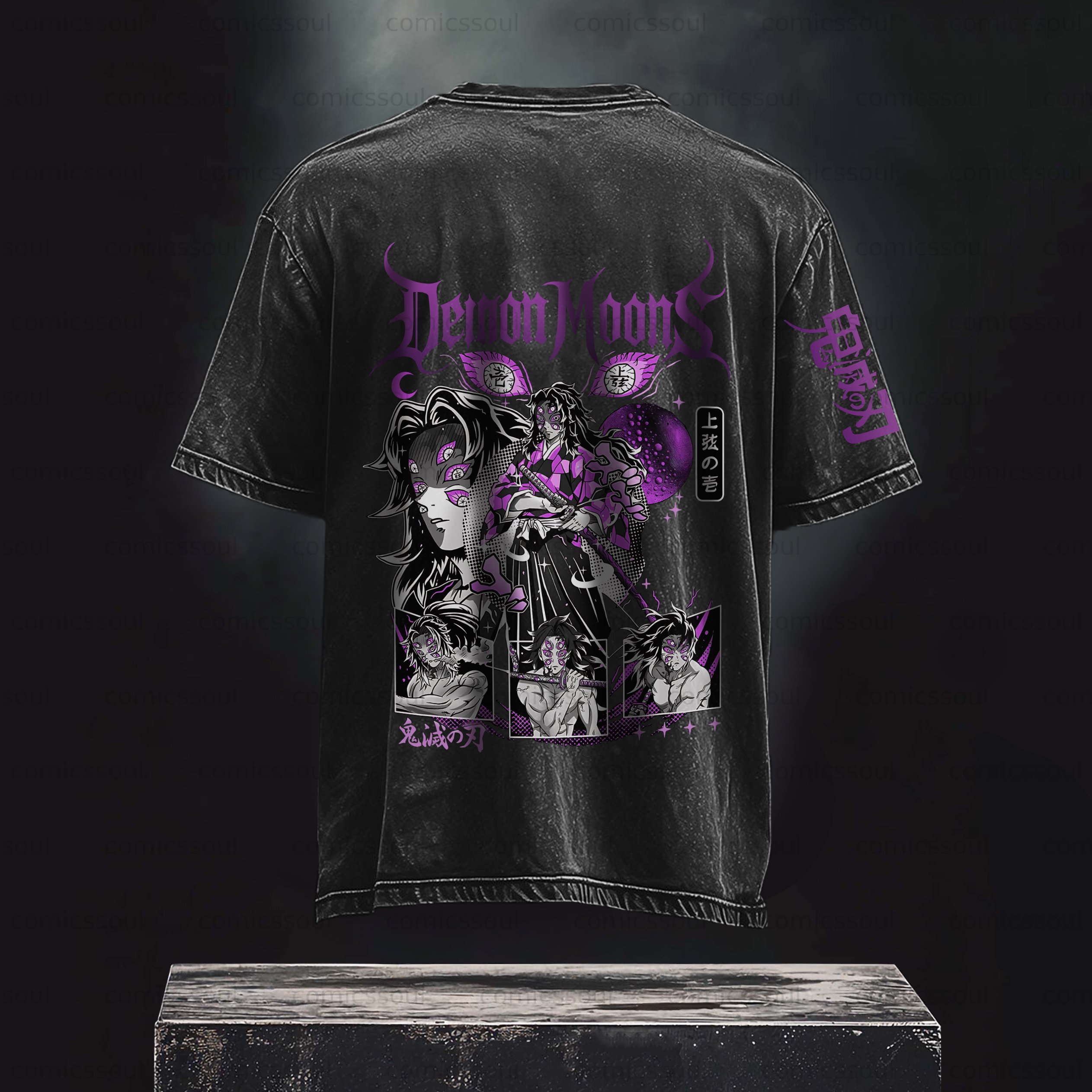 Unisex Anime Inspired Vintage Washed T-shirt