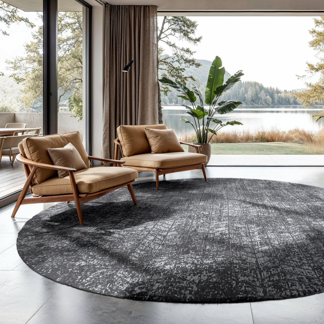 Louis de Poortere Jacob's Ladder Vloerkleed Ø 240 cm - Harlem Contrast