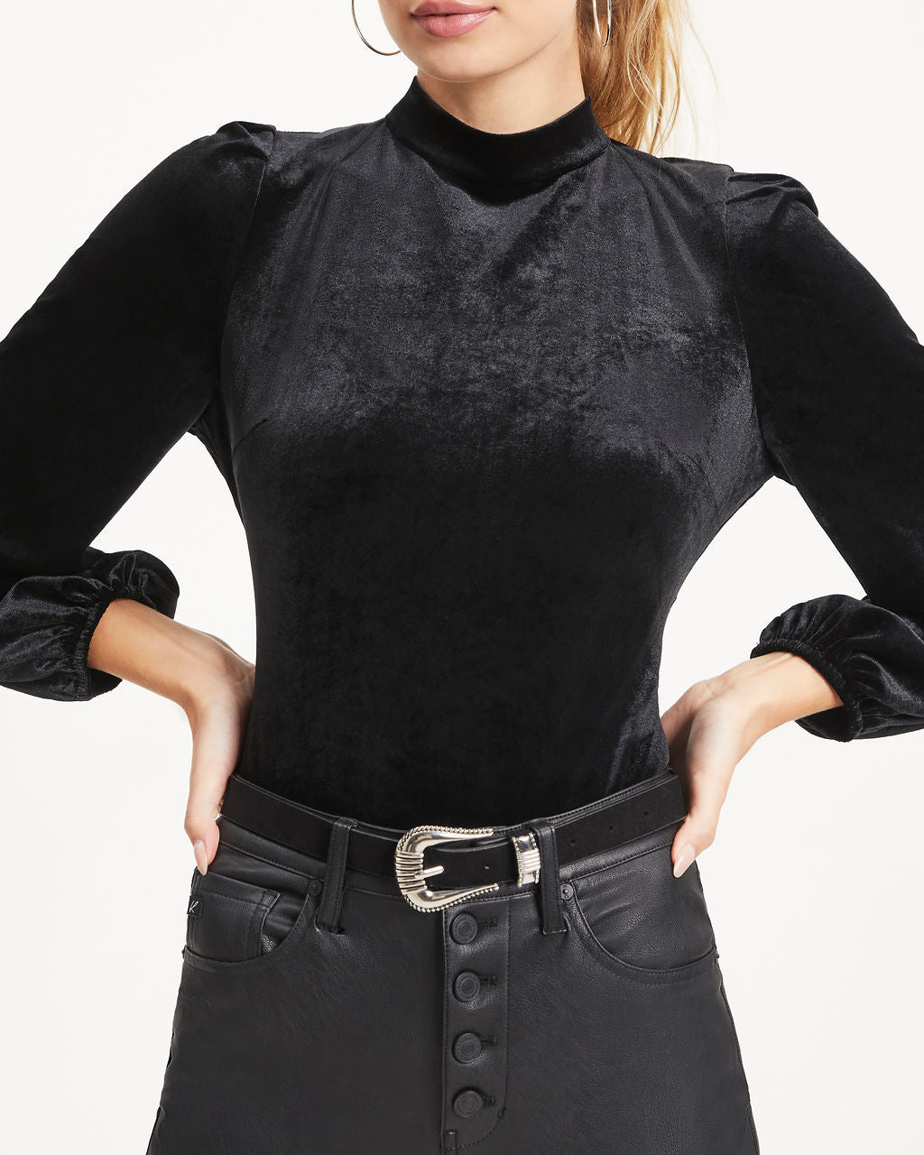 Oklahoma Silver Buckle Belt - Black - Se7enfashion