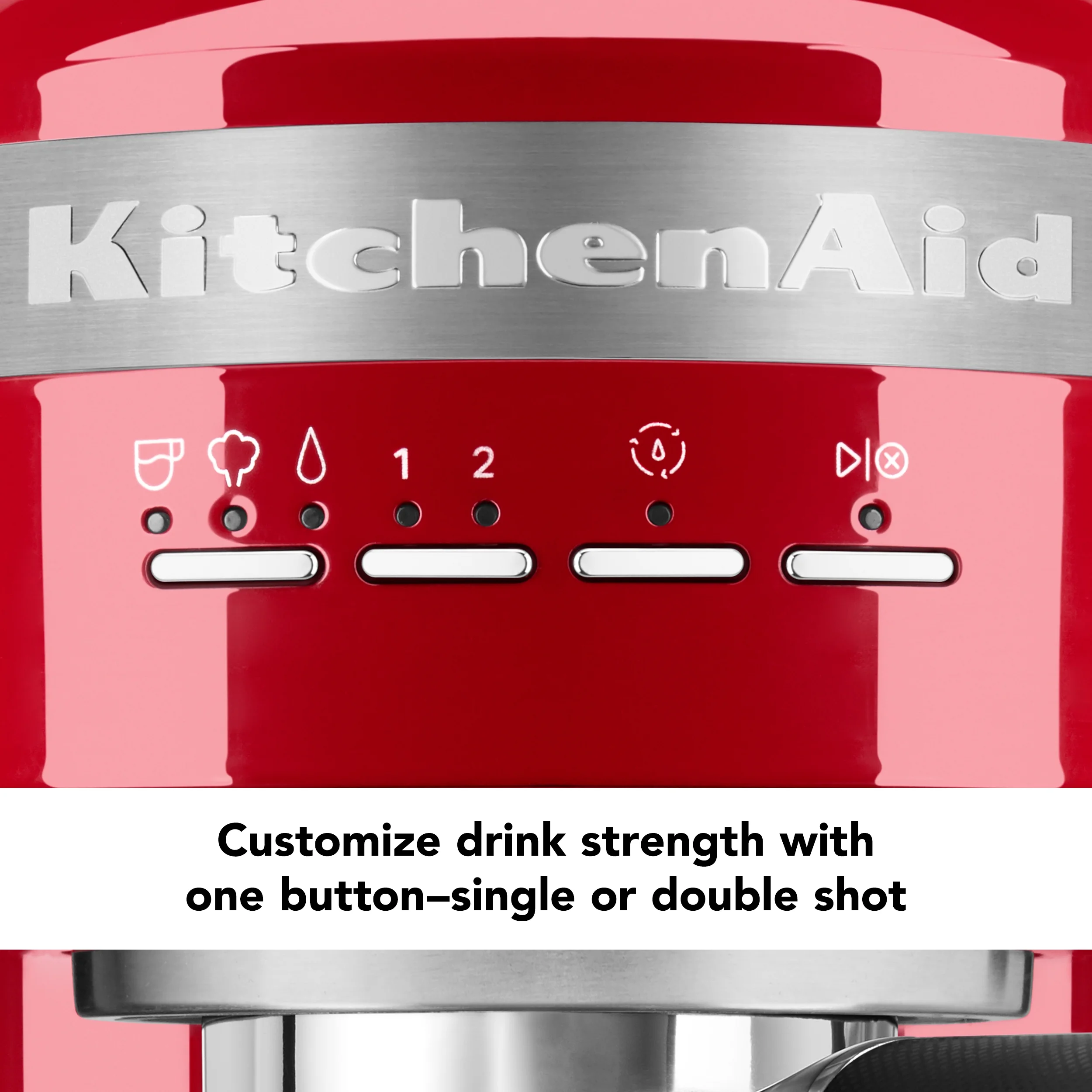 KitchenAid Metal Semi-Automatic Espresso Machine, Empire Red, KES6503 - Image 9