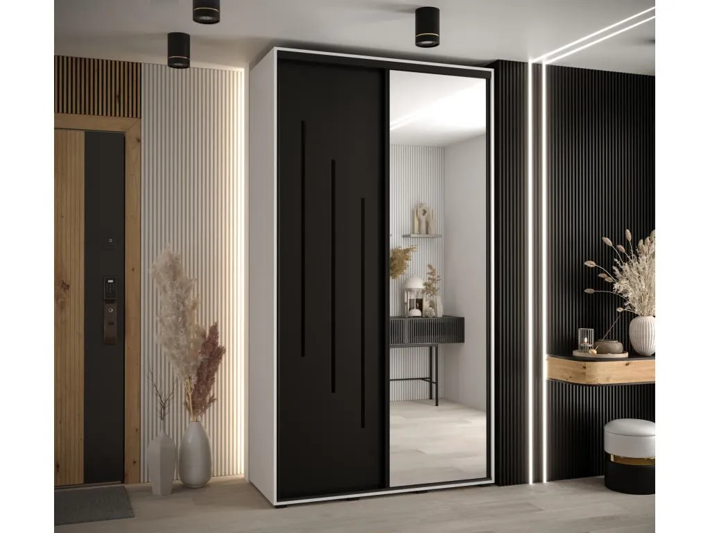 Armario estrecho de 2 puertas batientes 235,2x130x45 cm yyj3609086
