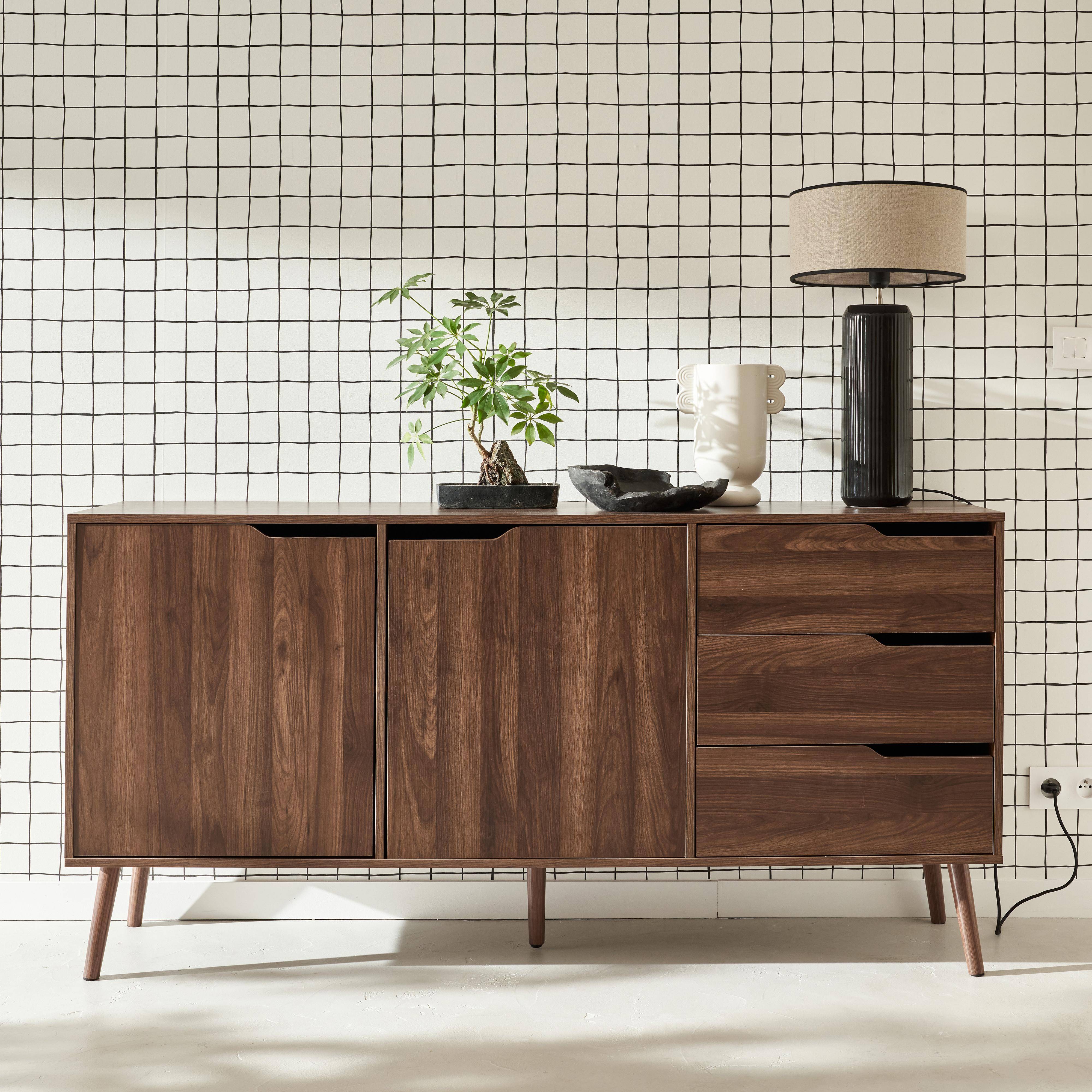Nepal - Aparador estilo escandinavo con 2 puertas, 160cm