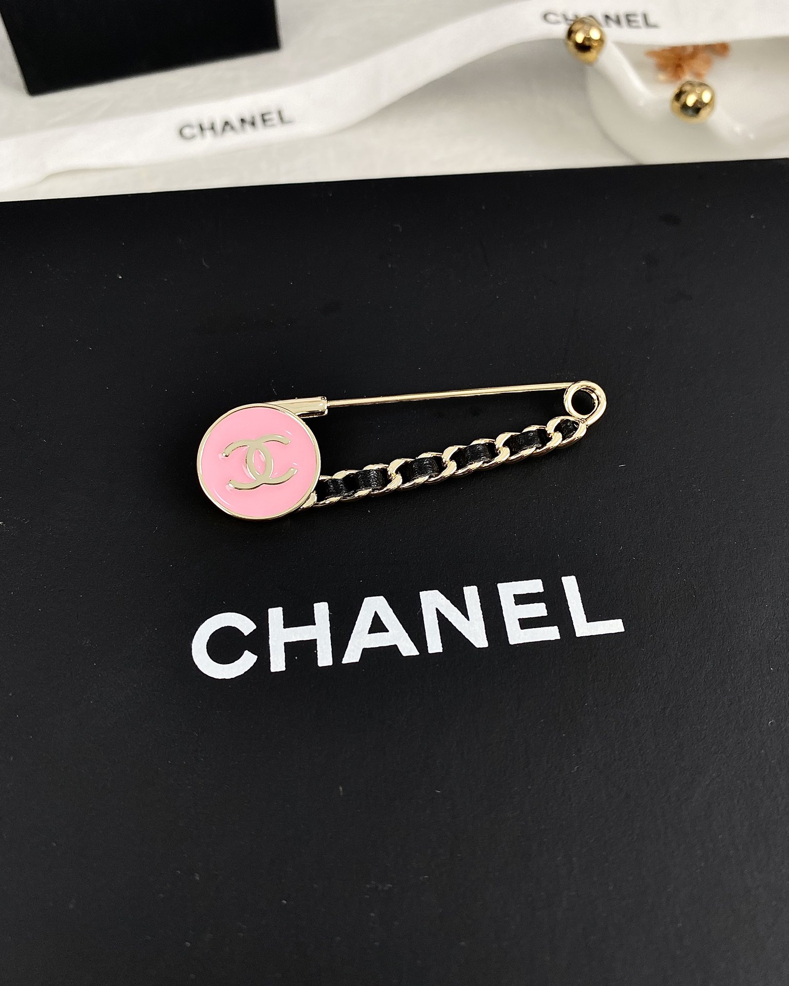 Chanel Pink Enamel Pin Brooch - Original Replica Club