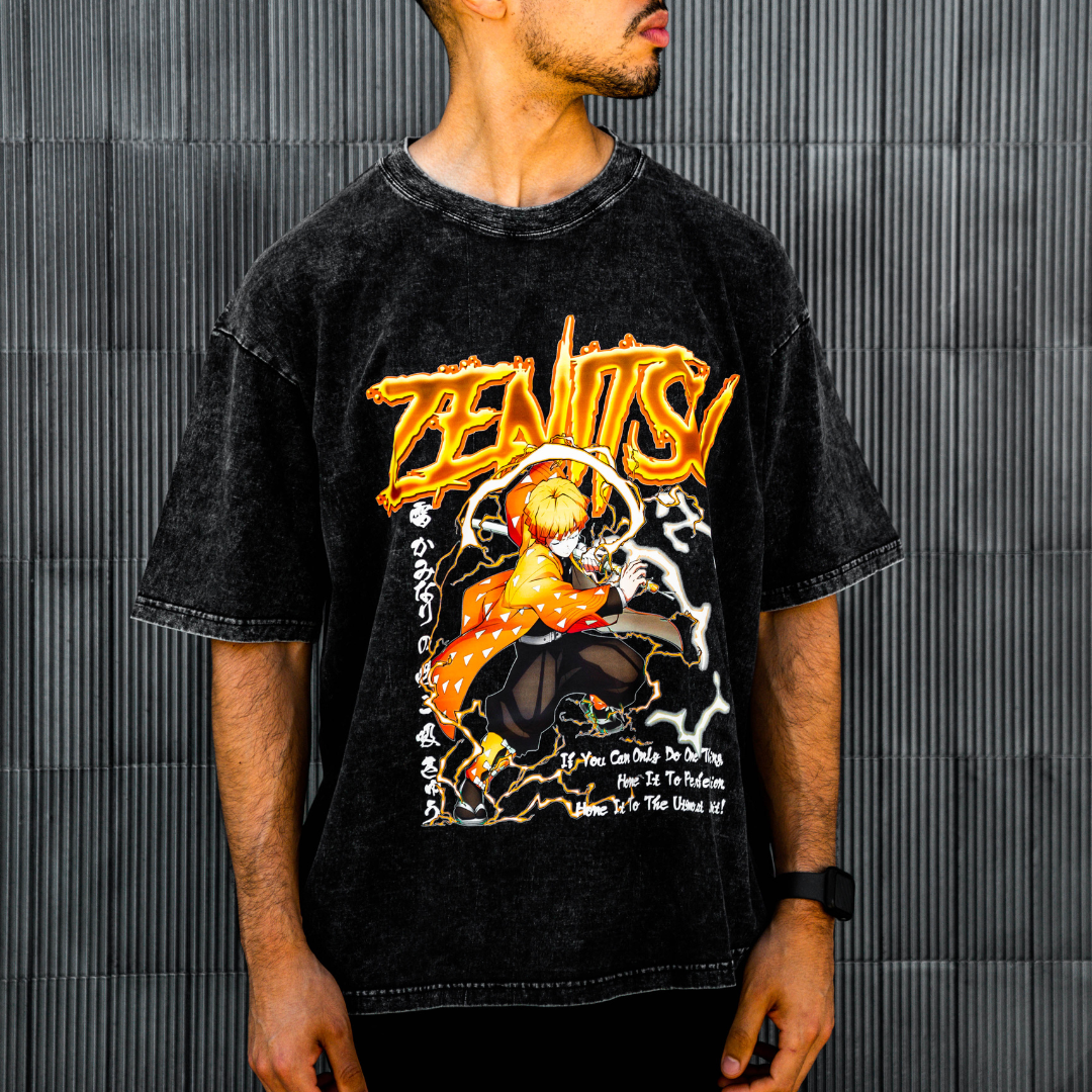 Unisex Fit ANIME Washed T-Shirt TeeThreads Sustain the Scene with Custom Apparel