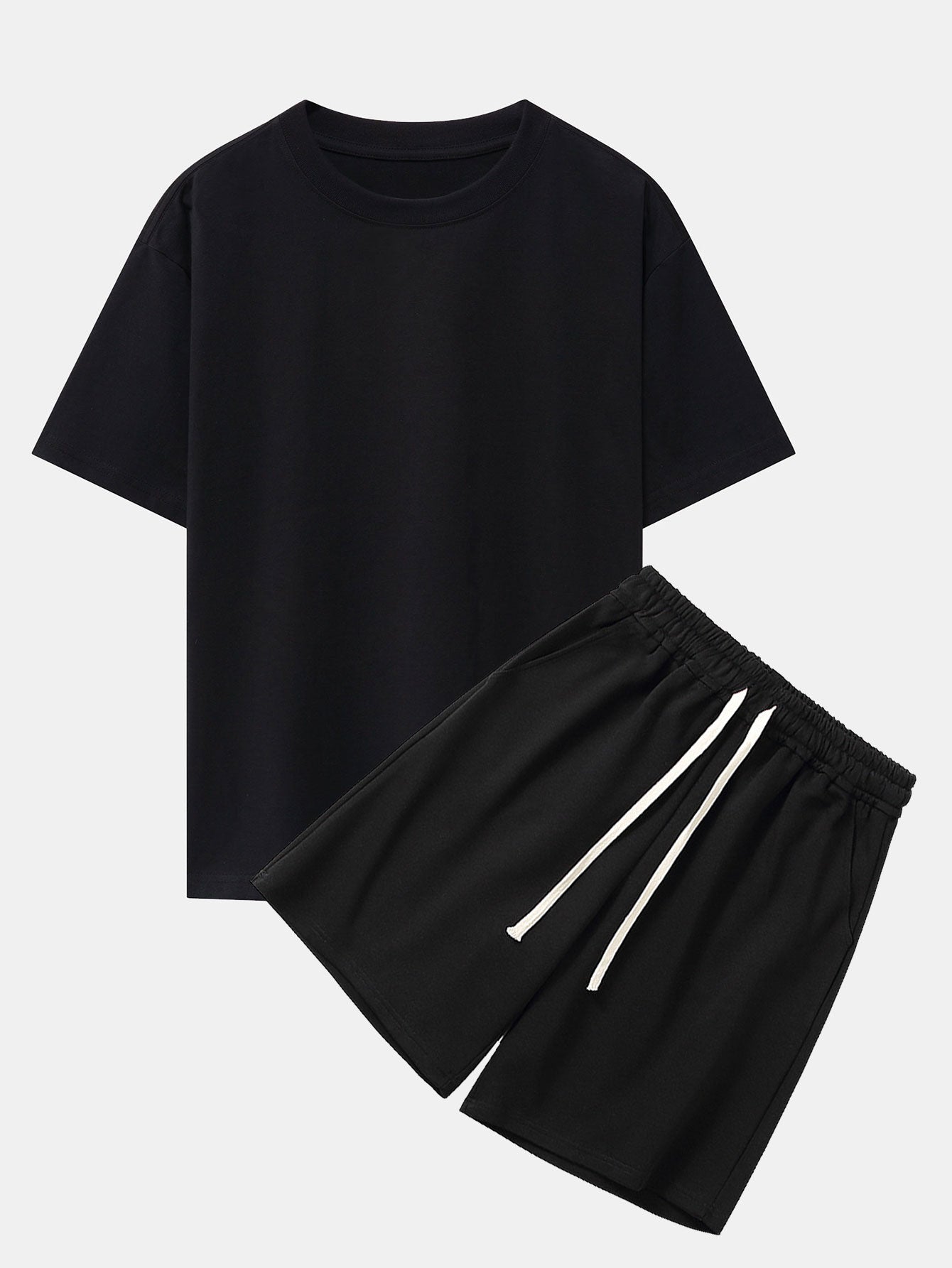 Heavy Weight Drop Shoulder Oversize T-Shirt & Jersey Shorts