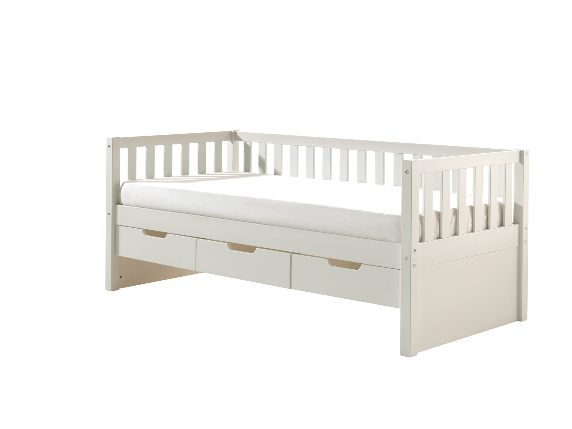 Vipack Fritz Kajuitbed met 3 Laden 90 x 200 cm - Wit