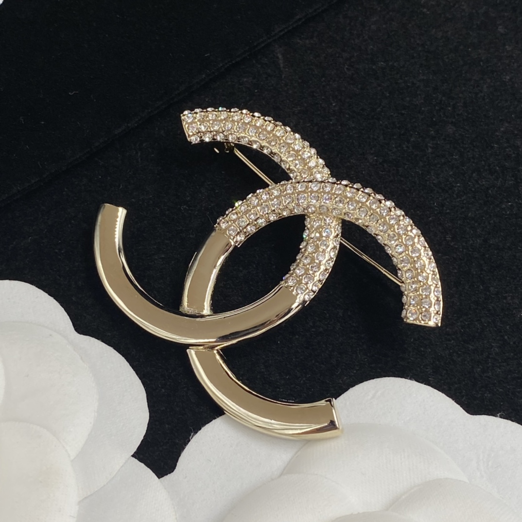 Chanel Half Diamond Brooch - Original Replica Club