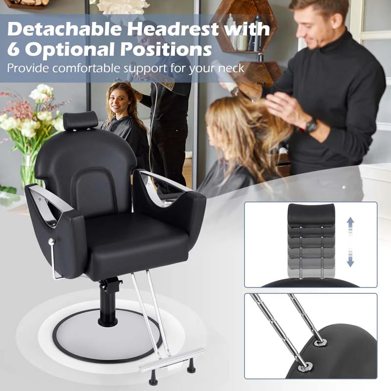 Eletriclife 360° Swivel Reclining Salon Chair for Hair Stylist