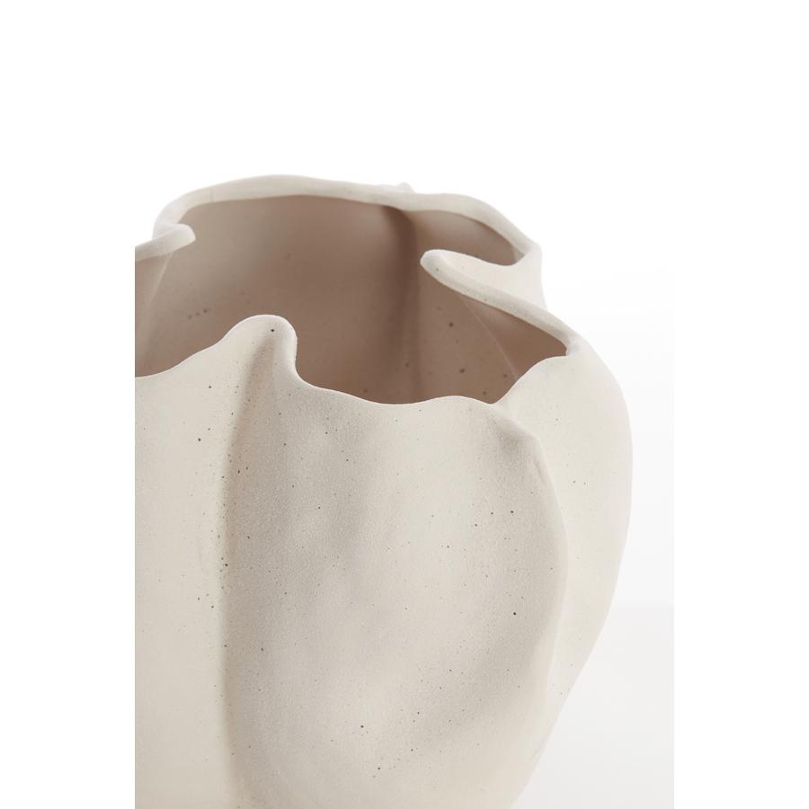 Light & Living - Sanguli vaas deco 33,5x33x22,5 cm - keramiek crème