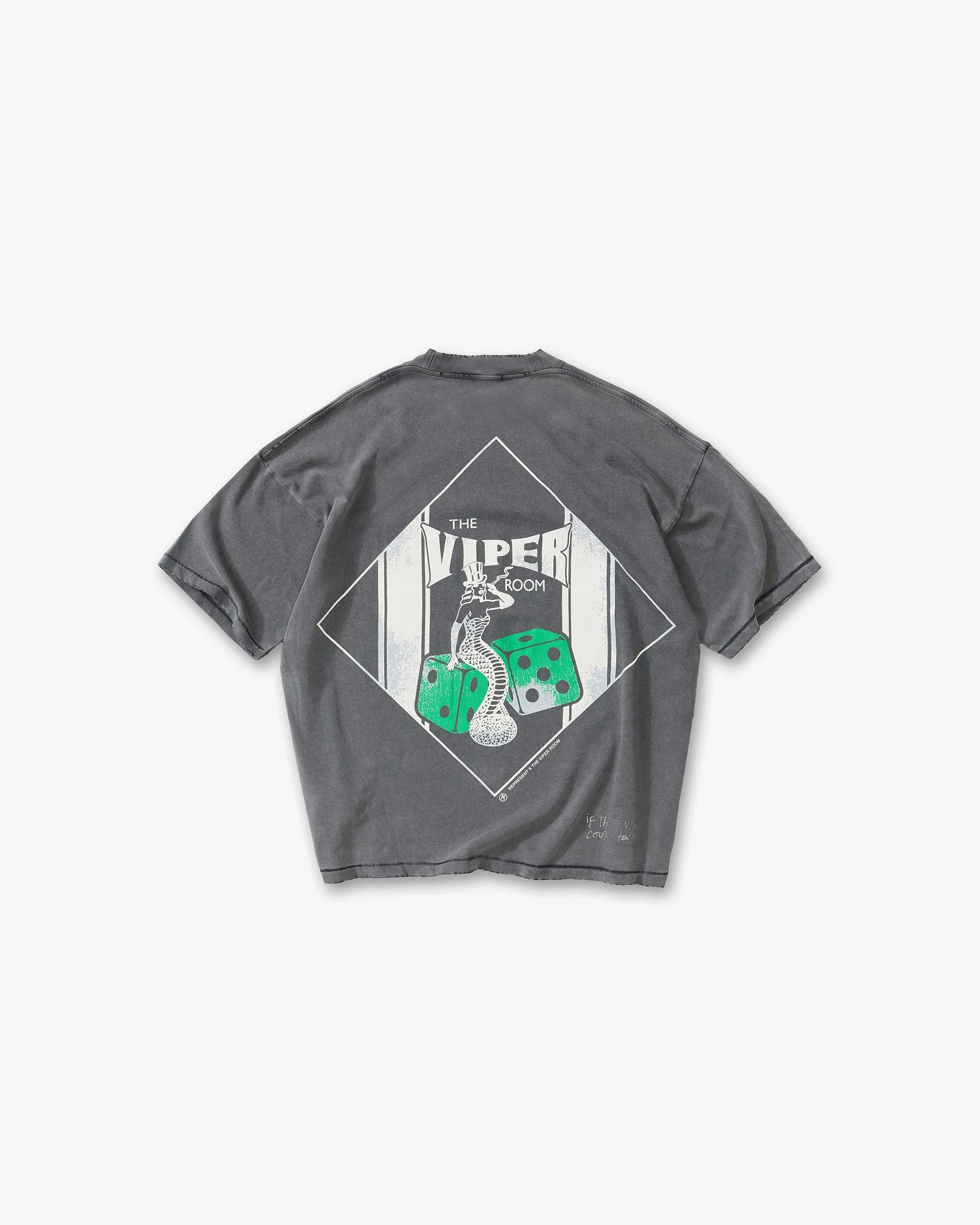 Represent x The Viper Room Dice T-Shirt - Vintage Grey