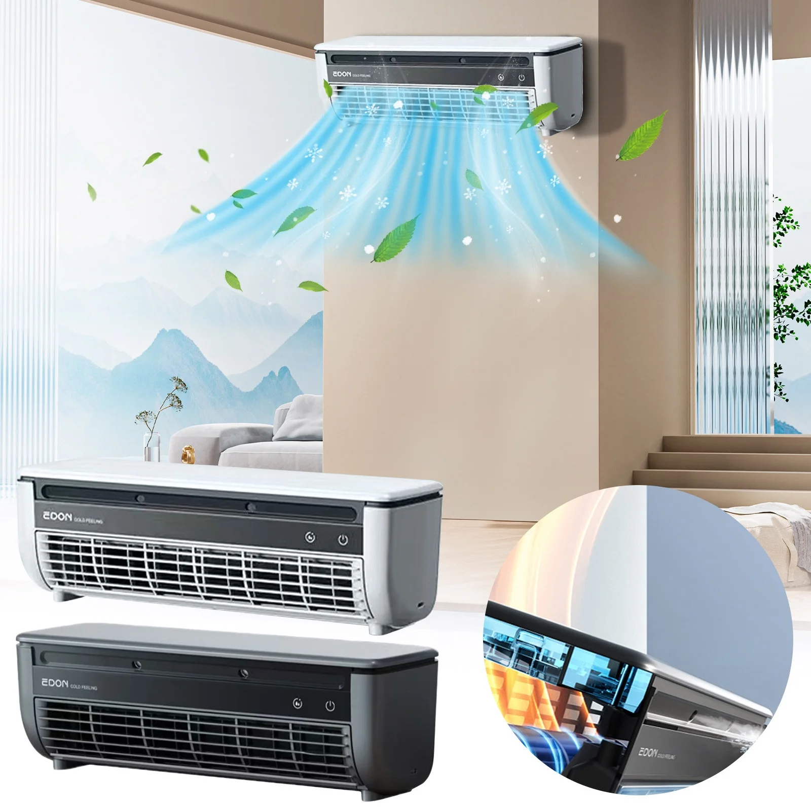 FYHALE 5,000 BTU Wall Mounted Air Conditioner with Remote Control, Digital Display, Cool up to 150 Sq. Ft., Perfect for Small Bedroom, Living Room, Home Office, White - Image 12
