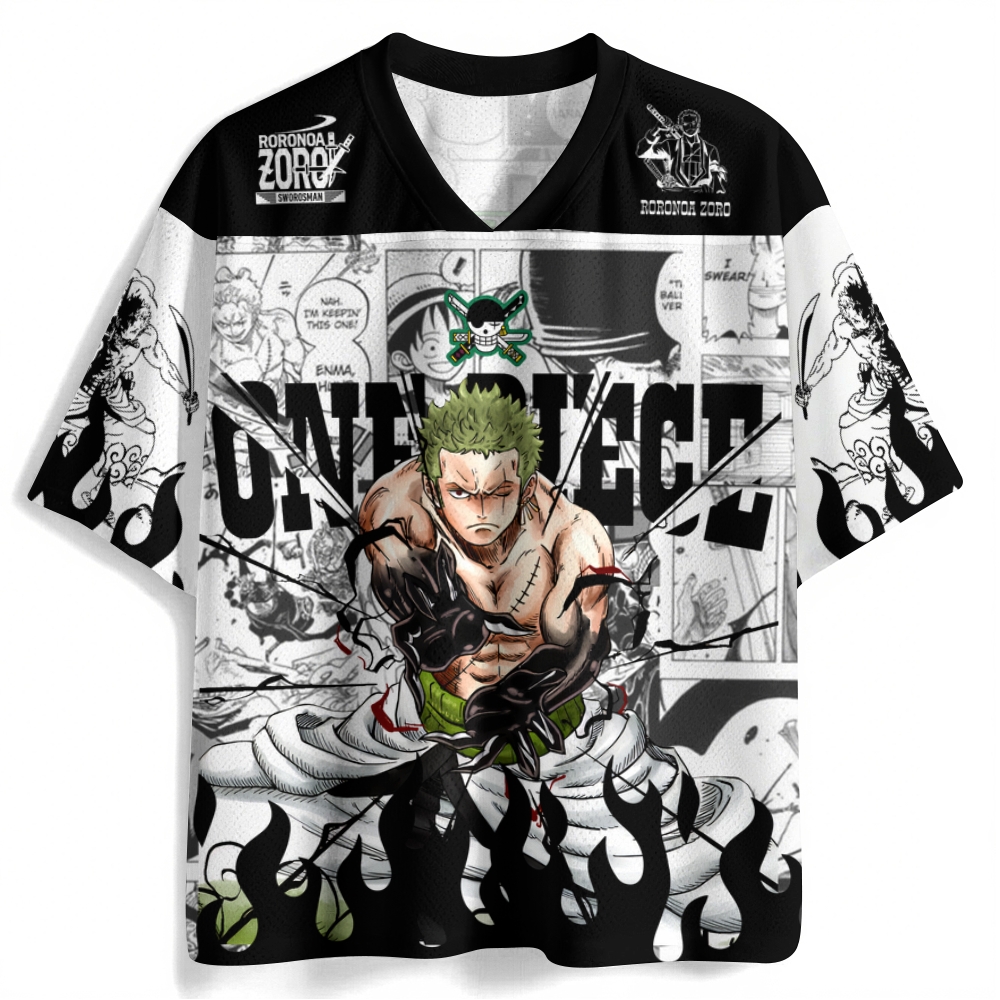 One Piece Roronoa Zoro Luffy Anime Football Jersey