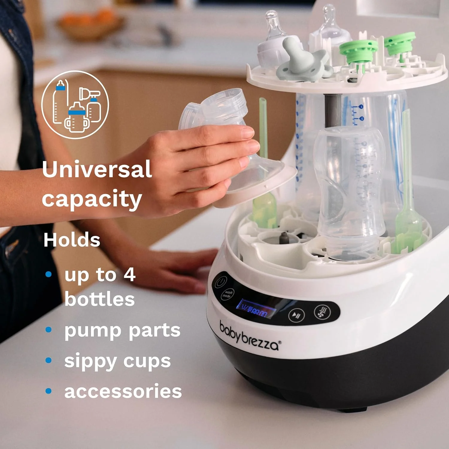 Bottle Washer Pro - Baby Bottle Washer, Sterilizer + Dryer - All in One Machine Cleans Bottles, Pump Parts, & Sippy Cups