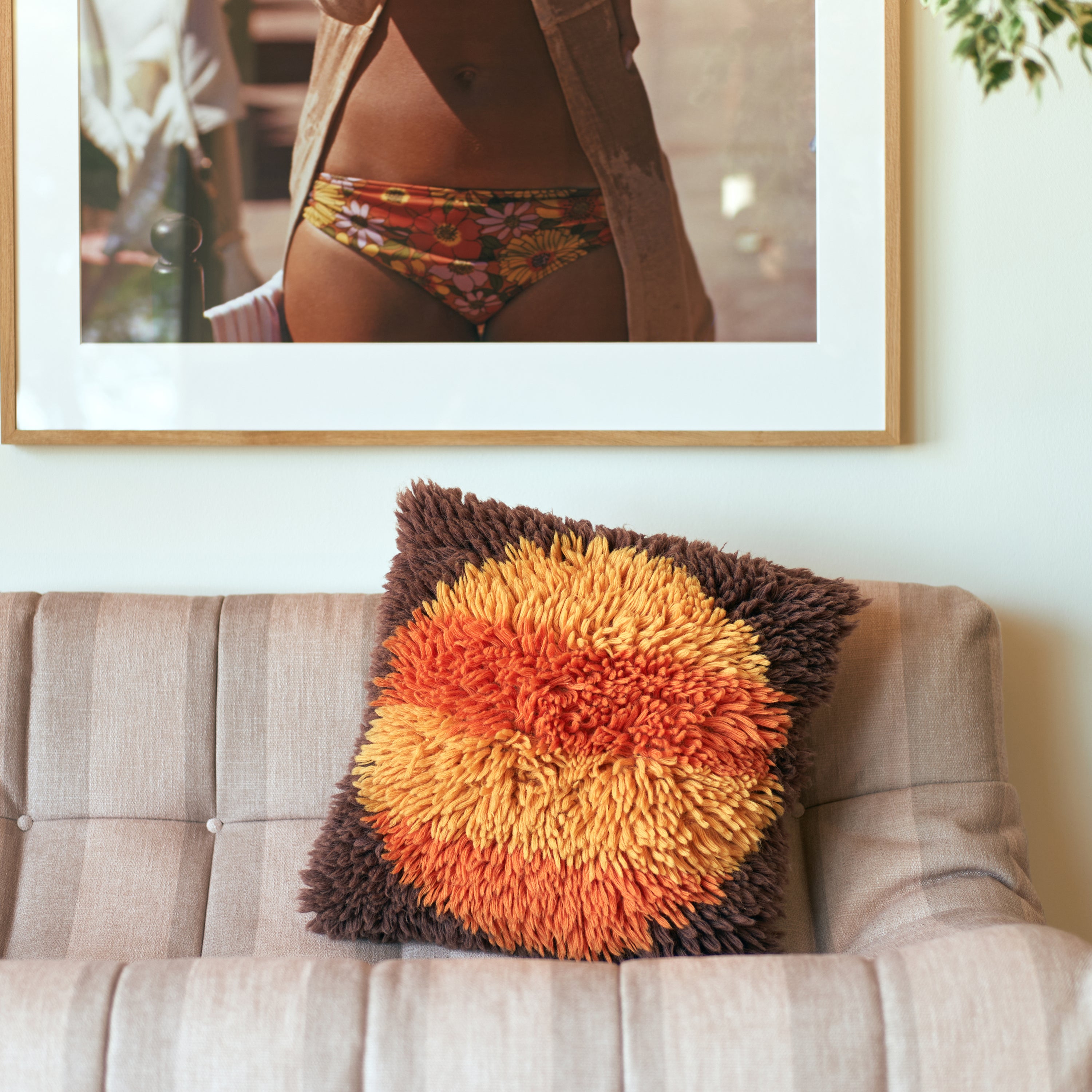 HKliving Fluffy Sierkussen 55 x 55 cm - Horizon