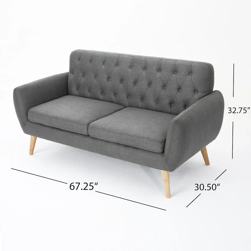 Christopher Knight Home Bernice Petite Sofa in Mid-Century Modern Style