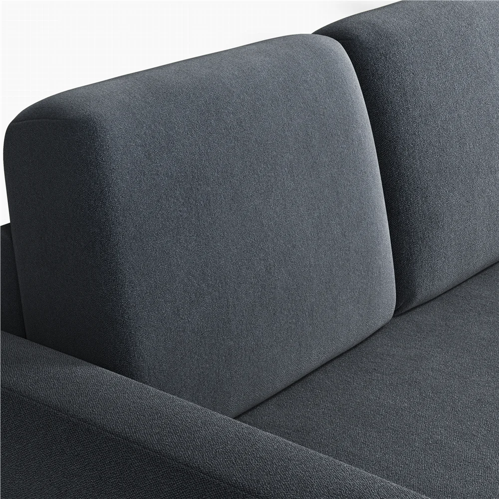 Alden Design Reversible Sectional Sofa with USB & Type-C Ports for Livingroom, Light Gray - Image 45