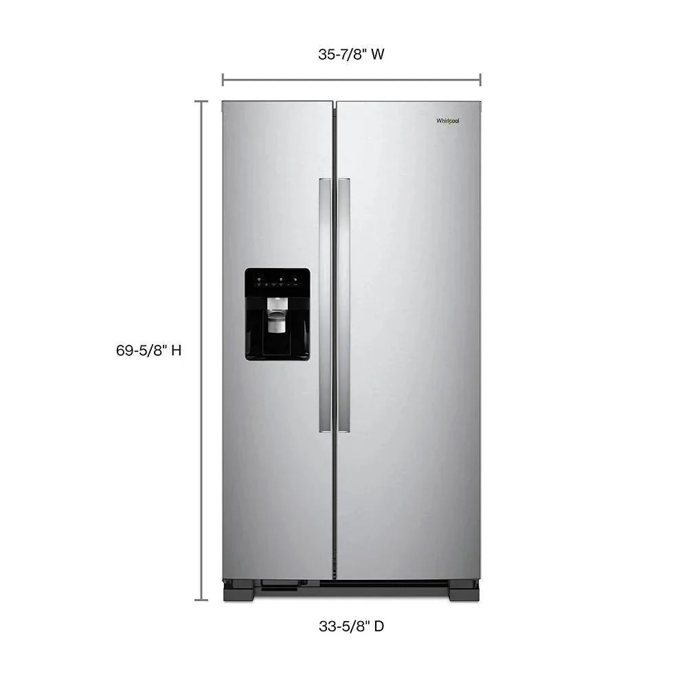 36-inch wide side-by-side refrigerator C 24 cubic feet stainless steel