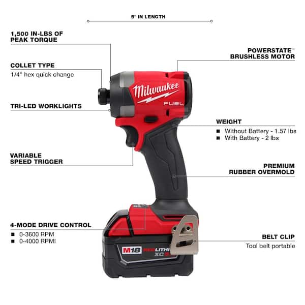 M18 FUEL 18-Volt Lithium-Ion Brushless Cordless Hammer Drill/HACKZALL/Impact Driver Combo Kit 3-Tool with (4) Batteries