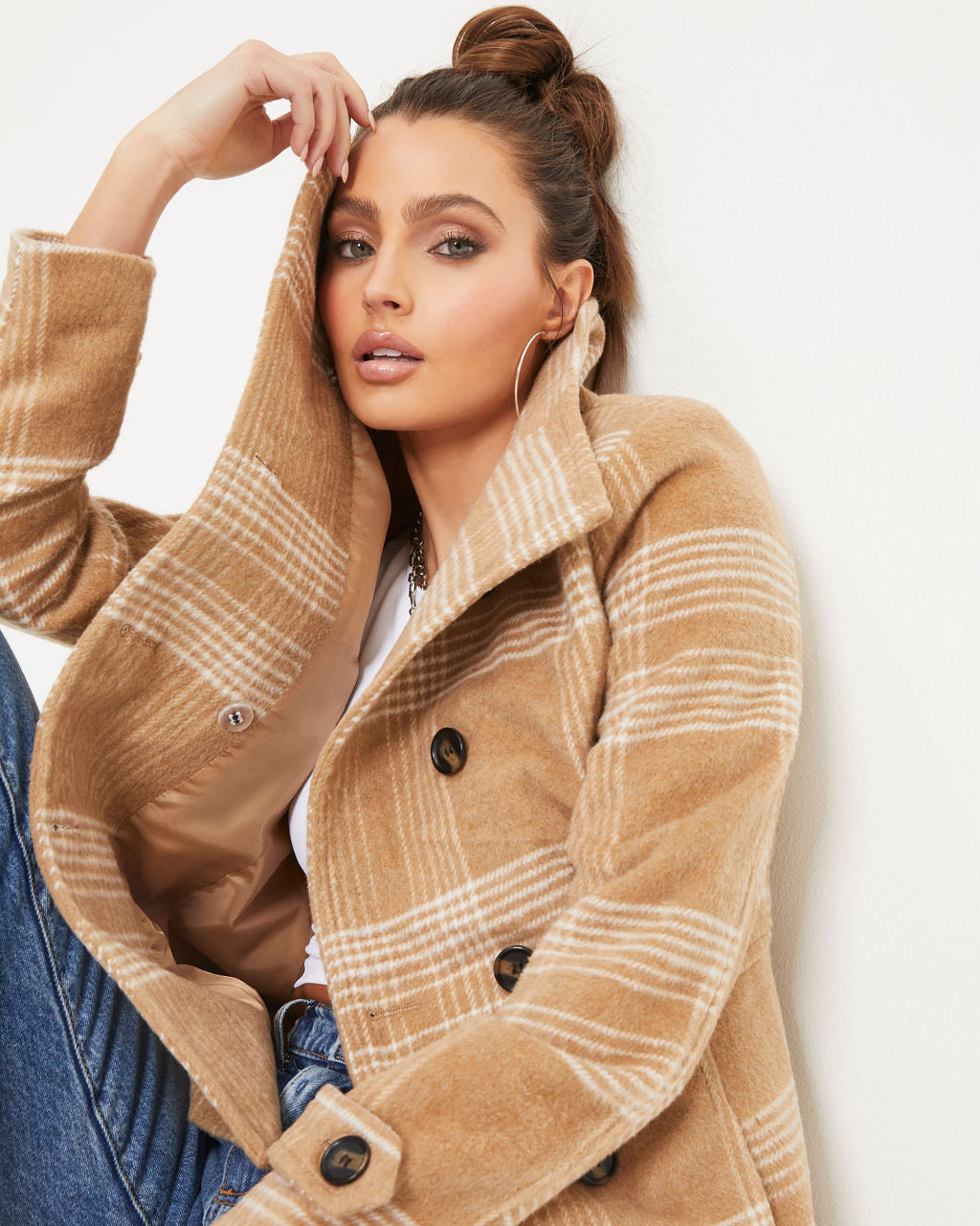 Let's Talk News Pocketed Jacket - Camel - Se7enfashion