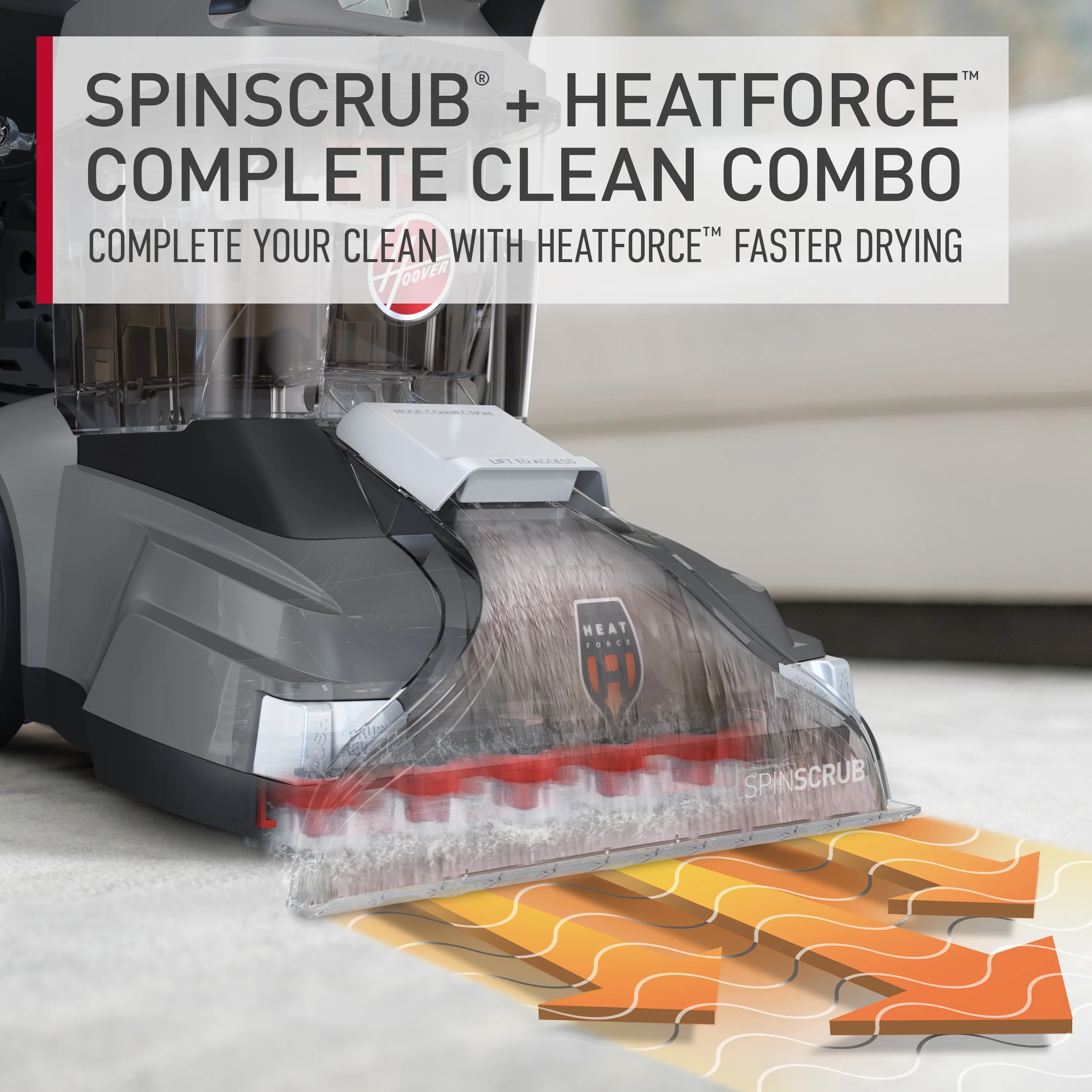 Hoover PowerScrub XL, Upright Carpet Cleaner Machine, Shampooer for Carpet, Rugs, & Upholstery, Fast Dry, Upholstery Tool Attachment, FH68010 - Image 15