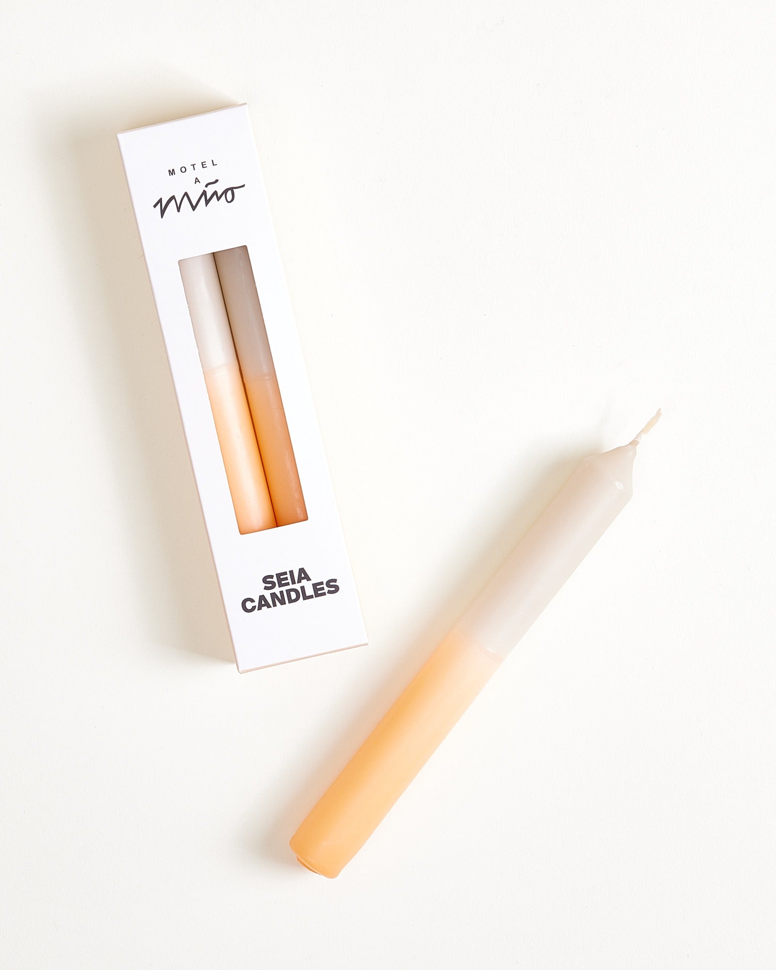 Seia Stabkerze 2er-Set peach sand