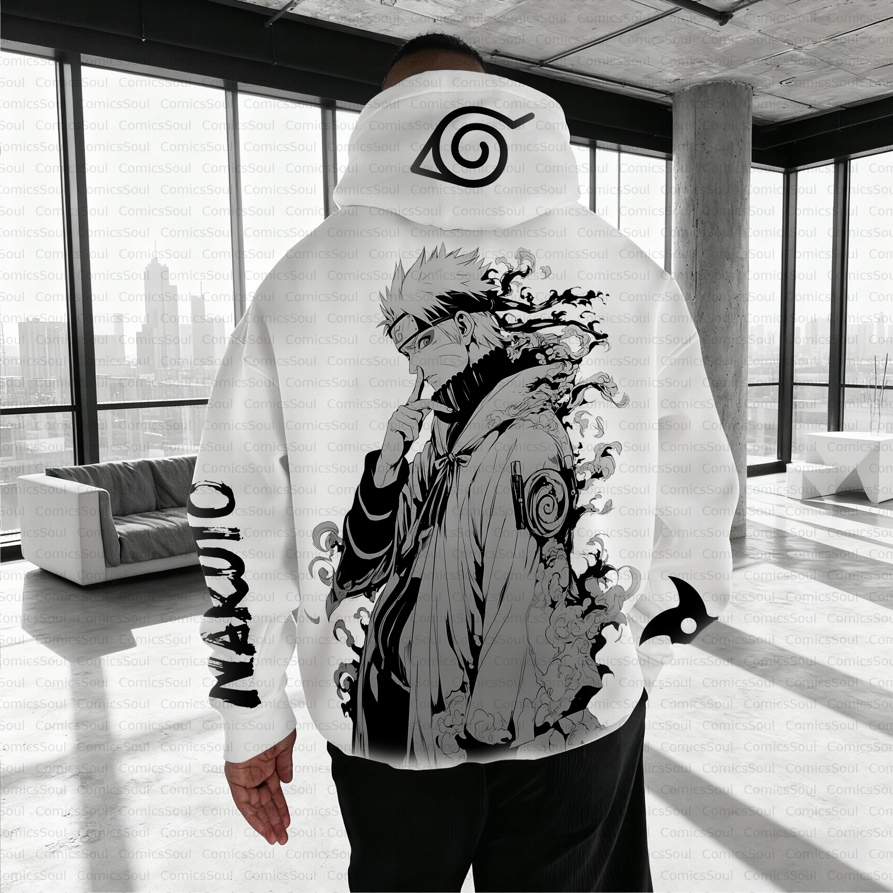 Unisex Anime Inspired Vintage Plush Hoodie