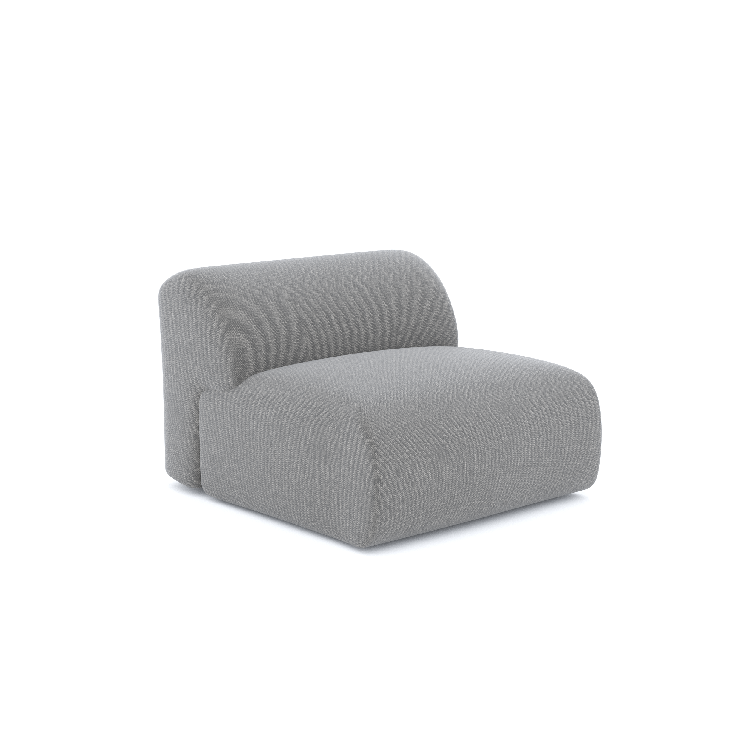 Fauteuil MYRA Geweven stof Lichtgrijs