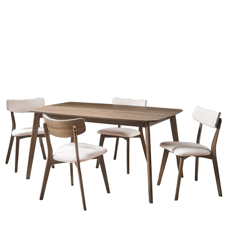 Christopher Knight Home Alma Mid-Century 5-Piece Wooden Rectangular Dining Set