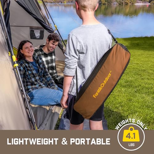 FanttikOutdoor Zeta L8 Max Camping Chair, Portable & Lightweight, Multi-Angle Adjustable, Supports up to 250 lbs, Comfort-Driven Design, High Strength Camping Chair for Travel, Hiking, Fishing (Brown)