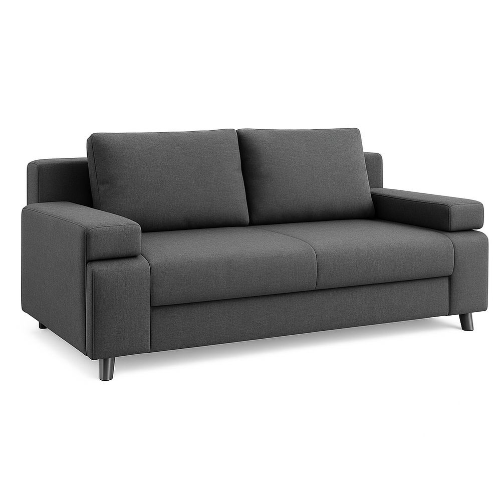 Sofá cama tela 200x100x90cm gris sala de estar convertible