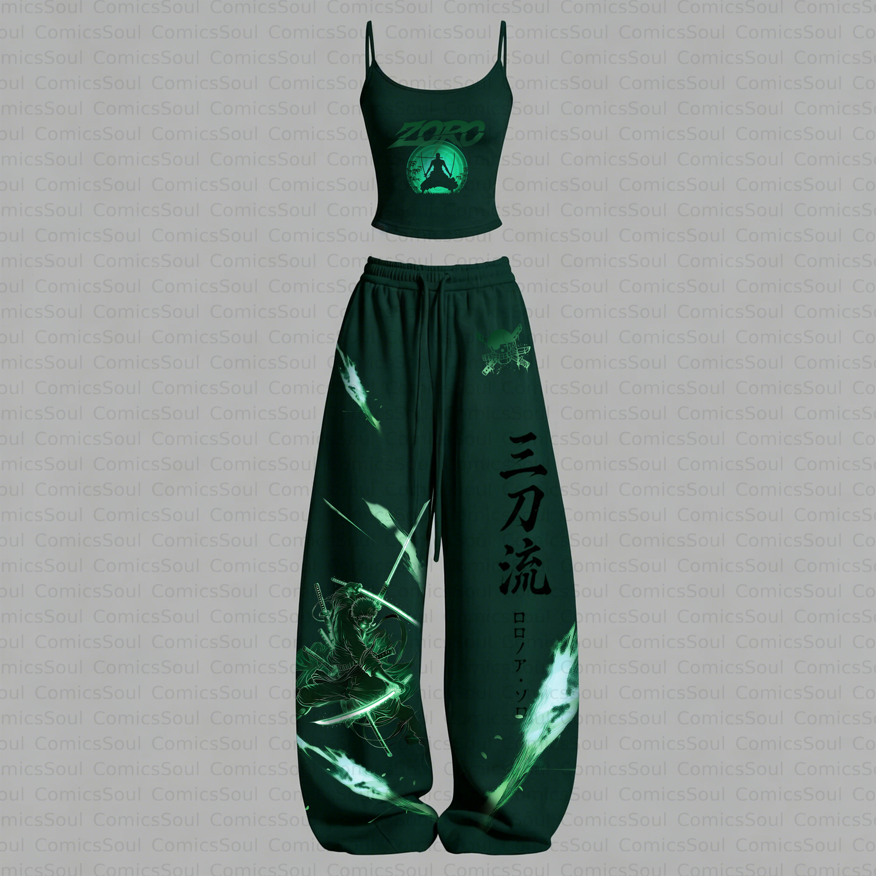 ONE PIECE Top & Elasticated Trousers Two-Piece Set