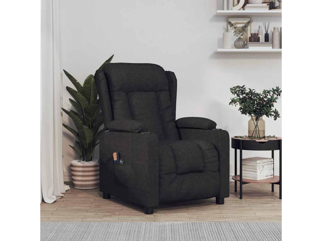 Sillón de masaje eléctrico Tela negra