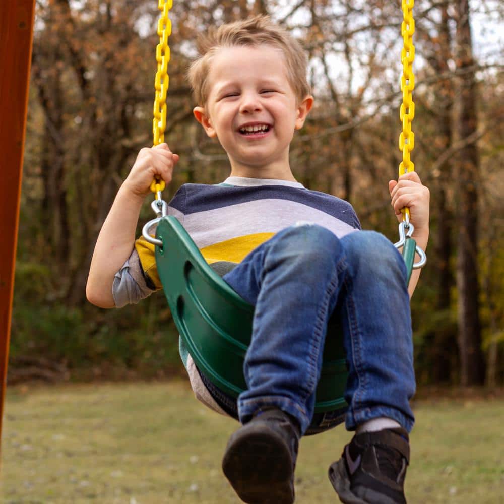 DIY Wooden Outdoor Playset With Tarp Roof, Rock Wall, Wave Slide, 3 Swings - Outing III - Image 7 DIY Wooden Outdoor Playset With Tarp Roof, Rock Wall, Wave Slide, 3 Swings - Outing III - Image 7