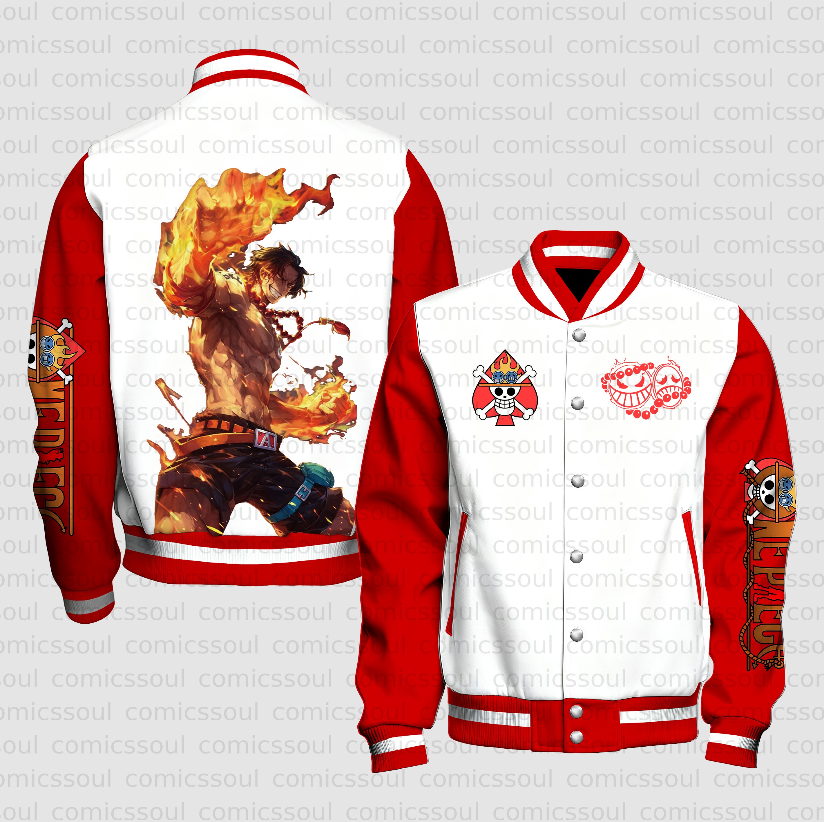 Unisex Vintage Anime Graphic Jacket