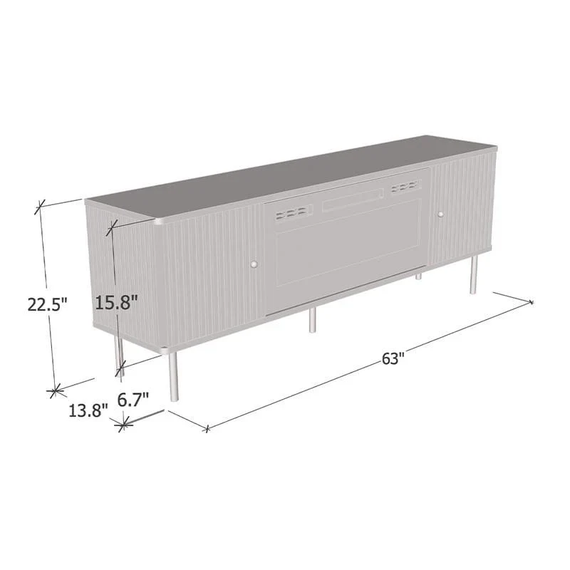 Camelia 63-Inch Electric Fireplace TV Stand